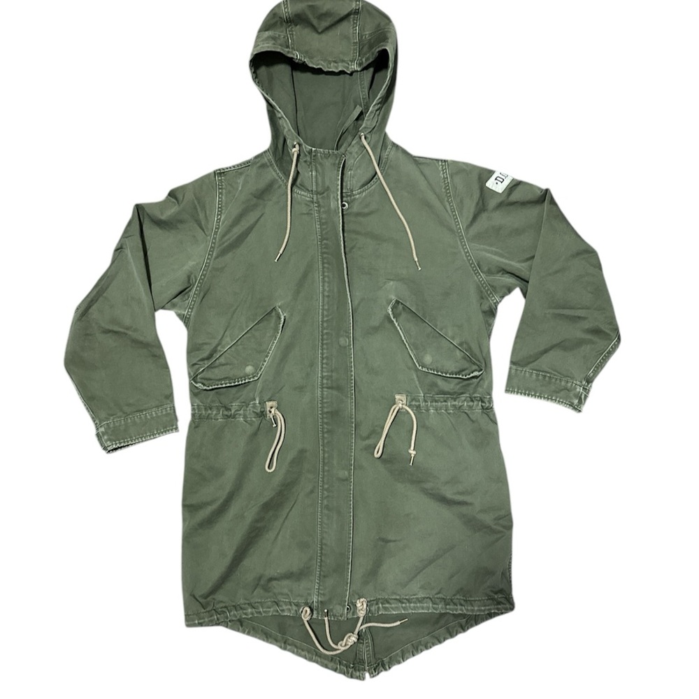 DIESEL M equivalent mod coat hood with liner khaki